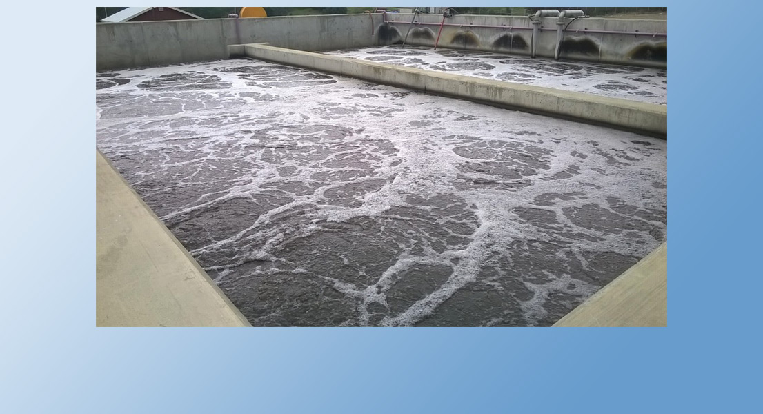 The Aeration Basins are another form of biological treatment. Billions of micro-organisms greatly reduce toxins such Ammonia which can be extremely toxic to fish and other wildlife.