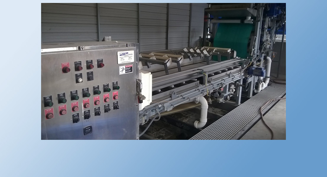 The Belt Press is a specialized machine designed specifically to dewater bio-solids by squeezing the bio-solids at high pressure. The bio-solids that were removed from the water leave the belt-press ready for drying beds and eventual disposal.