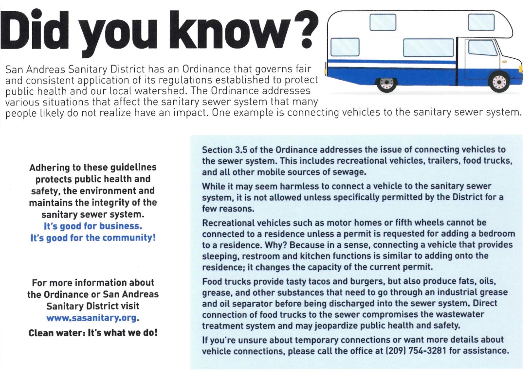 friendly informational flyer on RVs